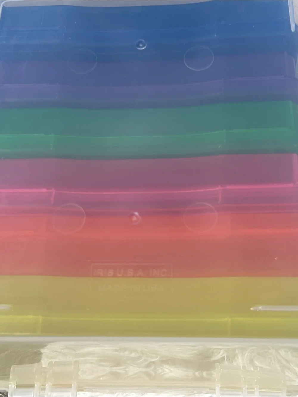 IRIS 4 x 6 Inch Photo Storage Box with 6 Colored Inner Cases (7 Pieces)